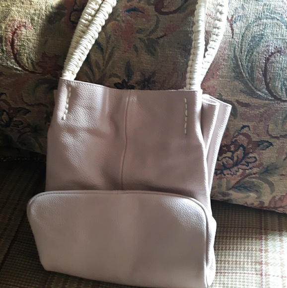 🌺CAPACCIOLI PEBBLED LEATHER Handbag - Picture 2 of 7